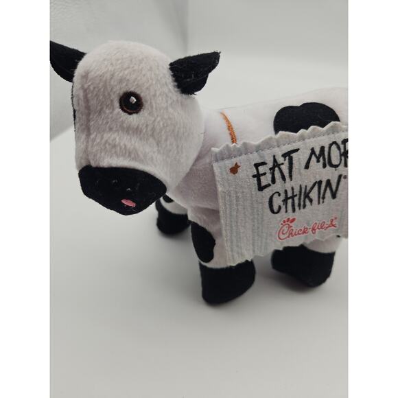 Chick-fil-A Plush Cow Eat Mor Chikin 4" Tall - Picture 2 of 9